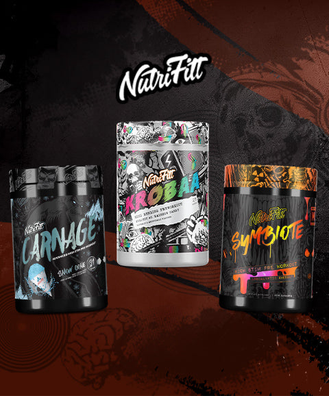 NutriFitt pre-workouts: Carnage, Krobaa and Symbiote