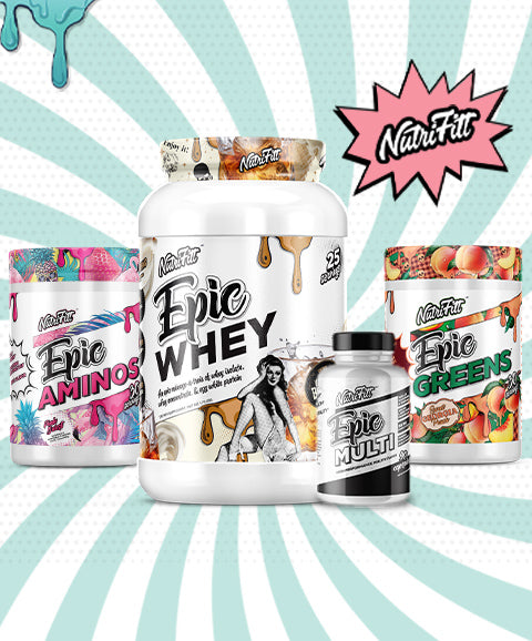 NutriFitt Epic range including Epic Whey, Epic Greens, Epic Multi and Epic Creatine