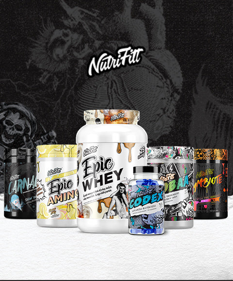 NutriFitt range including Epic Whey, Epic Aminos, Epic Creatine and Epic Collagen