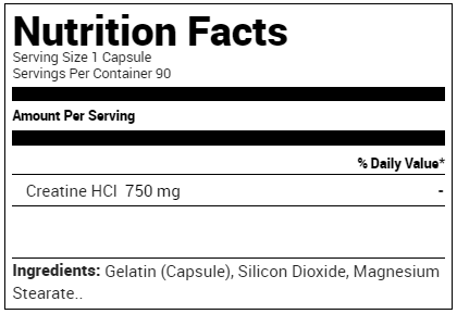 Creatine HCL 90 Caps